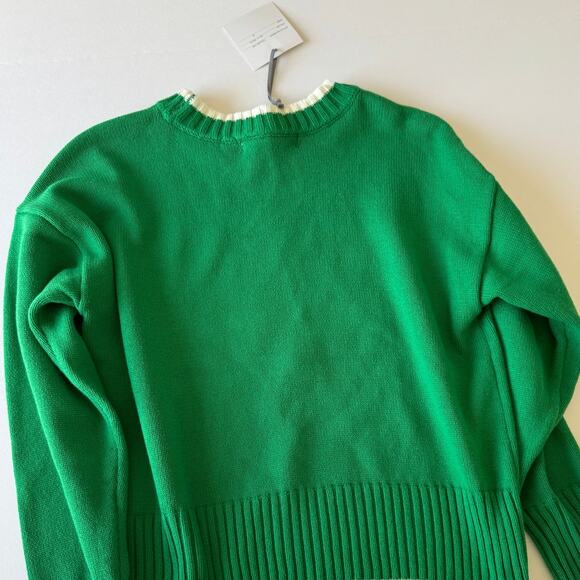 nwt Vintage Style Embroidered Racket Crewneck Sweater - Picture 2 of 8